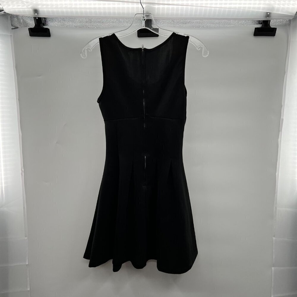 Double Zero Women's Sleeveless A-Line Dress Black Size Small Above Knee Zip - Picture 7 of 9